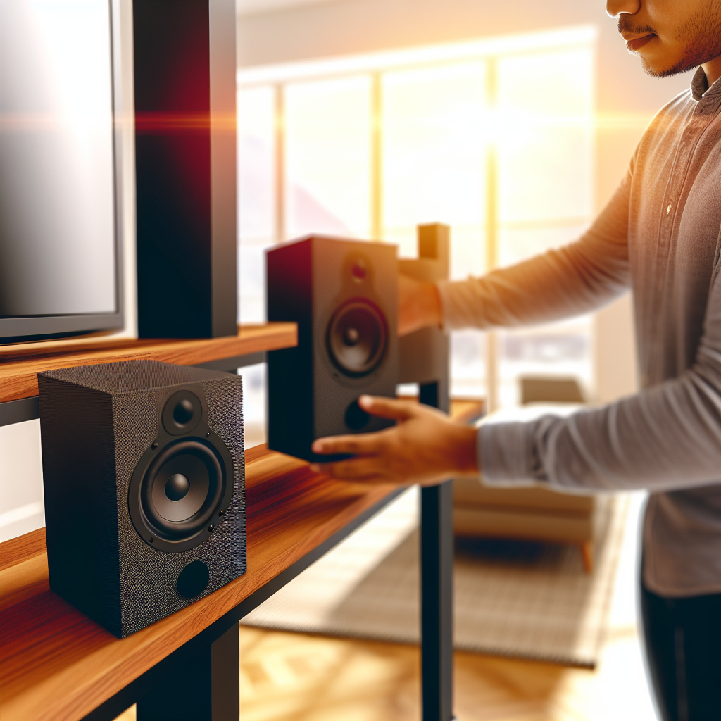 Generate a photorealistic image in a magazine editorial style. The setting is a modern living room bathed in warm natura