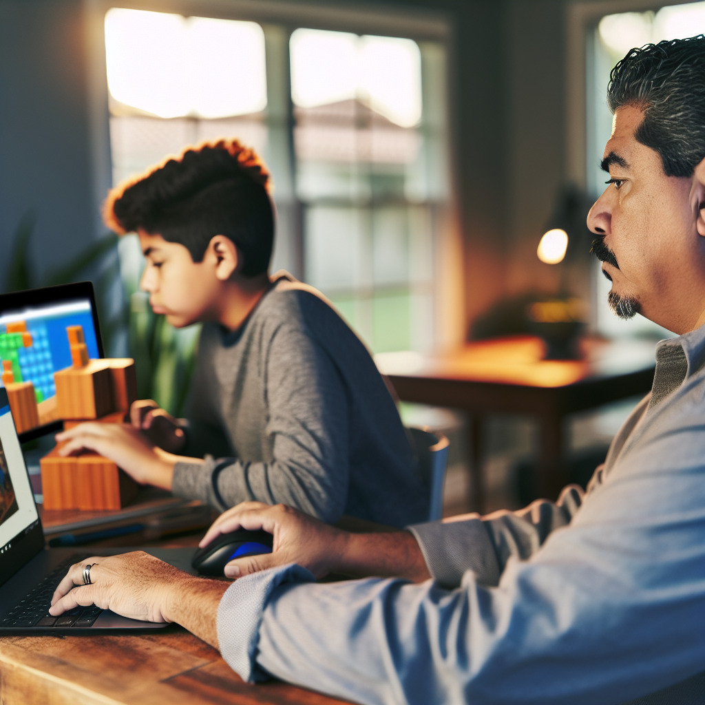 Create a photorealistic lifestyle image reminiscent of a magazine editorial. This scene features a parent of Hispanic de